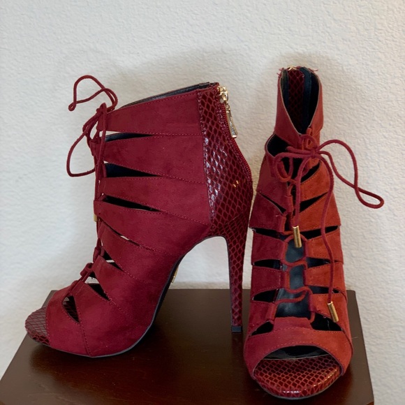 bebe Shoes - Beautiful burgundy bebe high heels!